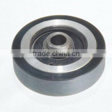 Escalator Step Roller 76.5mm, 76.5x22mm, bearing 6204, 76.5x22x6204, Black