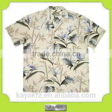 custom-made fashion stylish printed cotton hawaiian shirt