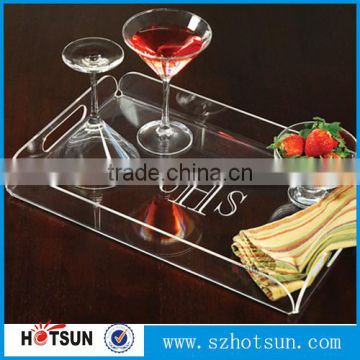 2015 Hot Sale Modern Looking Factory Manufacturing Acrylic Dry Fruit Serving Tray