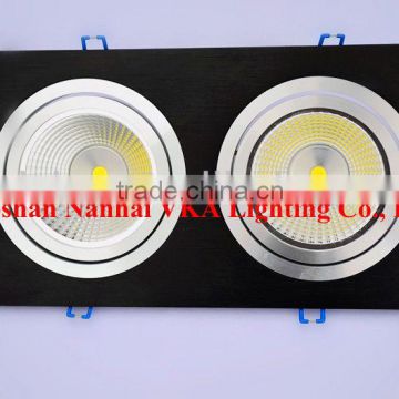 LED square recessed CE&ROHS dimmable cob ceiling lights,grille spotlights fittings