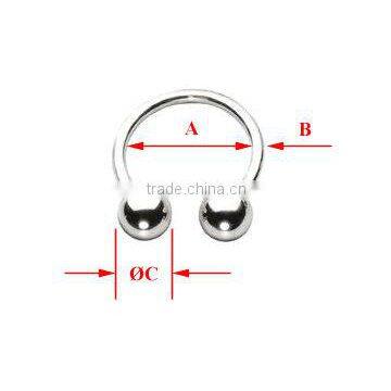 316L Surgical Steel Circular Barbells CBR Horseshoe ring