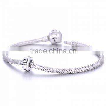 Flower Design Engravable Large Hole Beads Tibetan Silver Beads photo-2