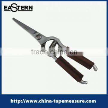 Real leather handle pruning shear