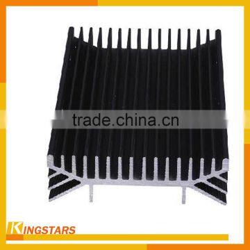 Black color anodized extruded aluminum alloy heatsink