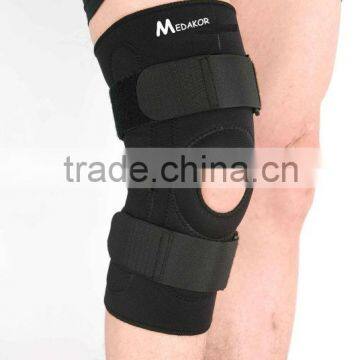 black neoprene hinged knee brace