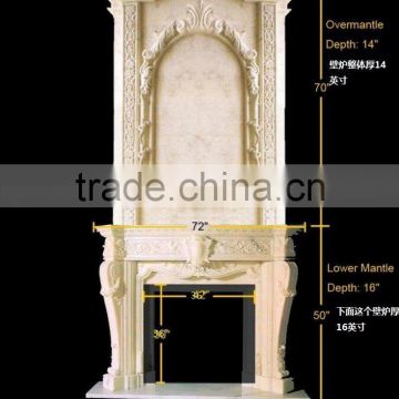 carved marble fireplace mantel