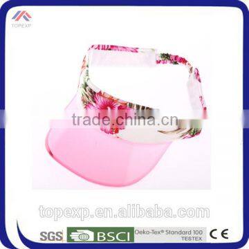Plastic Brim Floral Printed Visot Hat Sun Hat photo-3