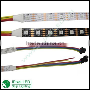 waterproof ip 67 apa102 5050smd black pcb 5v individual adressable RGB LED strips