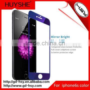High quality mobile phone color tempered glass screen protector for iphone 6 ,Iphone 6s 6plus screen protector