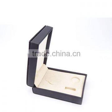 Chinese Factories Wholesale Custom High-grade Leather Jewelry Box, Black Creative Gift Box