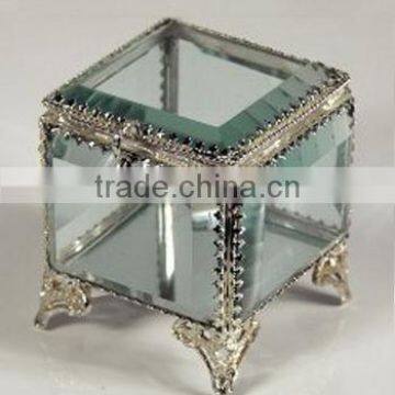 Metal & Glass Jewelry box