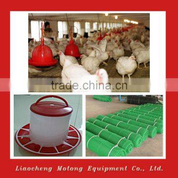 broiler chicken floor feeding system/feeder pan system