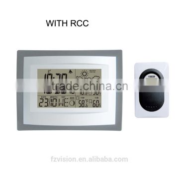 Wall Clock RF RCC Weather Station WIFI thermometer Digital Wireless Weather Station hygrometer for home