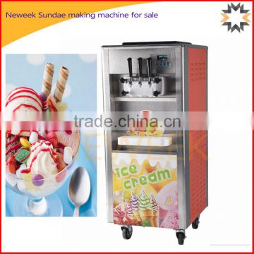 Neweek large vertical various tastes sundae making machine for sale