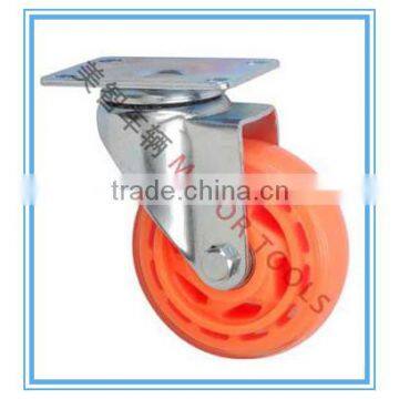 3 inch transparent orange pu caster wheel