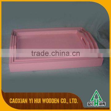 Newly Designed China Factory Wooden Trays With Handles
