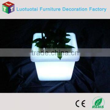 Rechargeable LI Battery Operated PE Plastic LED Flower Pot photo-2