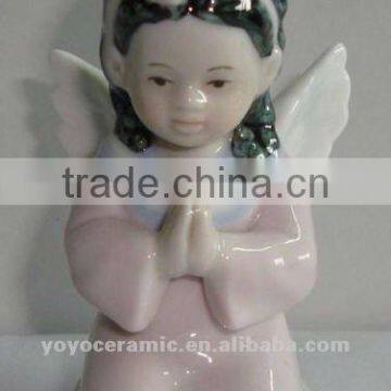 ceramic praying angel girl statue