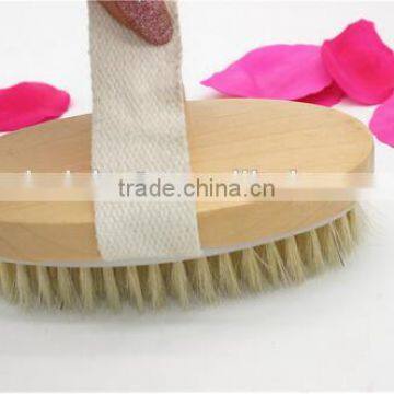 Cy305 Bath Body Brush, 100% All Natural Boar Bristle Wooden Handle & Band Fixed Bristles Brush photo-5
