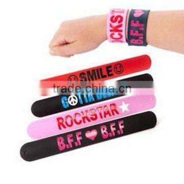 High Quality Cheap Custom Silicone Slap Bracelet