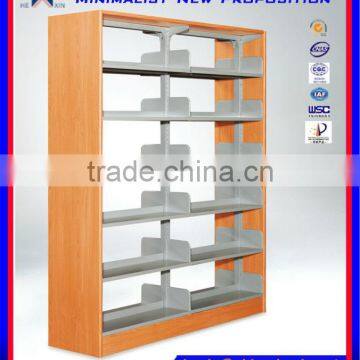 Modern steel and wood library furniture,modern public office bookshelf,bookcase,book rack