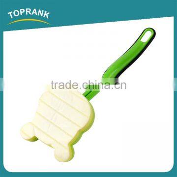 Toprank Top Selling Colorful Long Handle Cute Bear Shaped Kitchen Dish Washing Scouring Pad Soap Sponge Pad photo-3