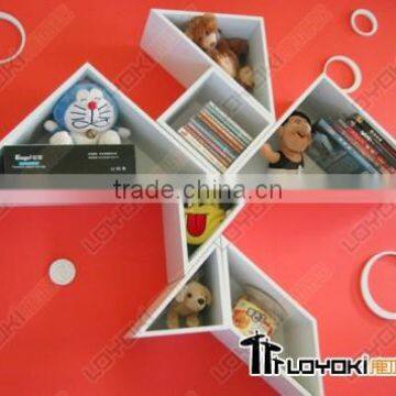 Tangram Wooden Wall Bookcase