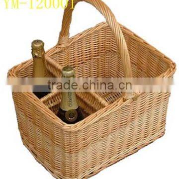 assorted cheap wicker ,willow wine glass basket