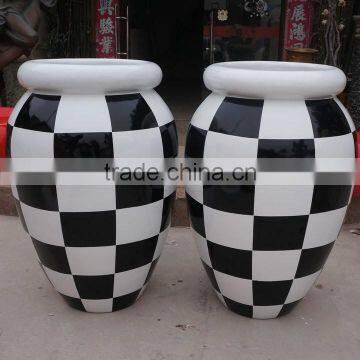 Large Fiberglass Modern Garden Pot photo-5