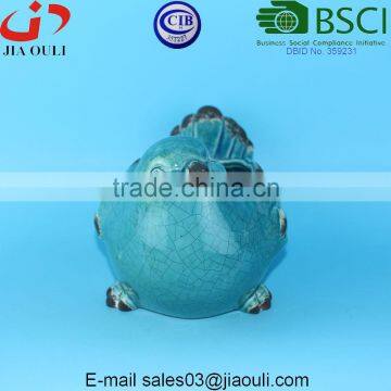 BSCI Audit Factory Antique Style Garden Decor Ceramic Bird, Garden Planter Bird photo-5