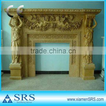 Handy carved marble fireplace hearth stone