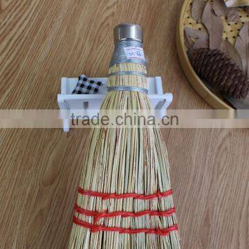 ESD Corn Straw Hand Whisk Broom With Metal Ring Cap photo-2