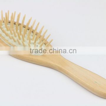 Wooden bath hair brush and spa comb with 53 holes