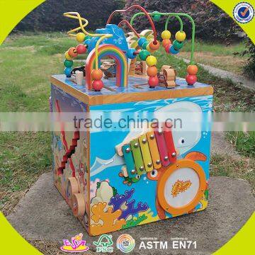 2017 Wholesale Wooden Baby Bead Maze Educational Wooden Baby Bead Maze Multi-function Wooden Baby Bead Maze W12D033 photo-4