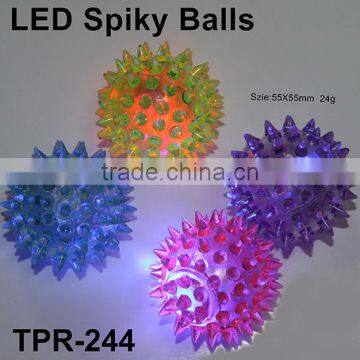 New Colorful TPR LED Spiky Balls