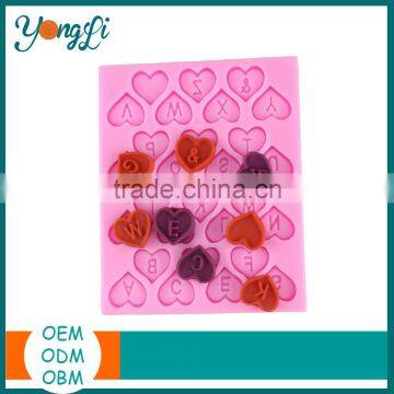 Home Kitchen Use 28-Cavity Heart Shaped FDA Approved Silicone Fondant Mold