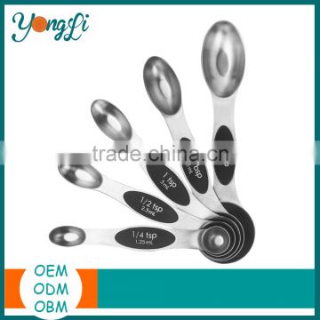 5 Count Stainless Steel Magnetic Measuring Spoon Set