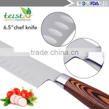 6.5 -inch Colour Wood Handle Vegetables Santoku Knife photo-4