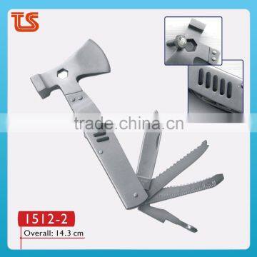 2014 High quality full stainless steel axe with hammer/Hand tools( 1512-2 )