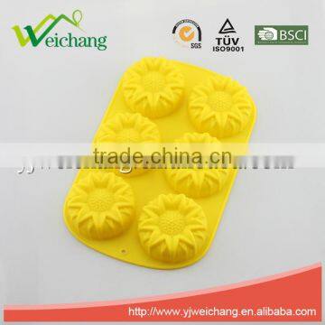 WCJB2738 Silicone Flower Shape Cake Molds Candy Mold & Ice Cube DIY Baking Trays Chocolate Jelly Pan