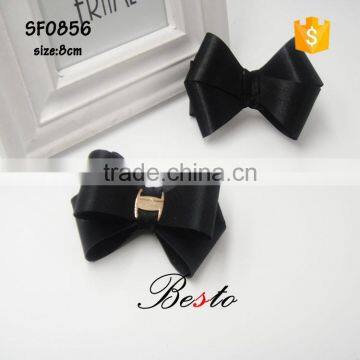 Ribbon fashion bow tie metal shoes accessories buckles for women