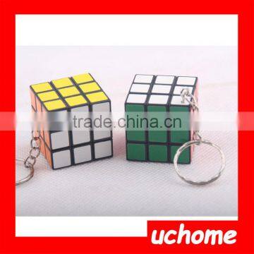 UCHOME Wholesale PVC And Metal Small Puzzle Magic Cube Keychain