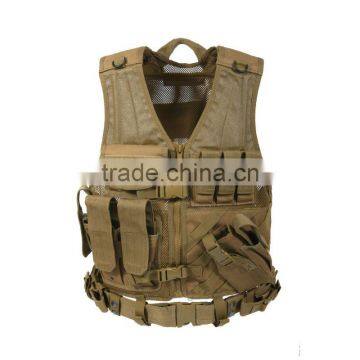 military tan molle tactical vest