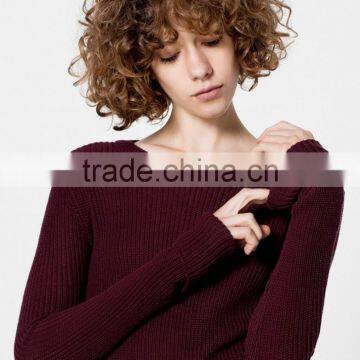 2017 newest fashion knitted sweater women knitted pullover cashmere sweater