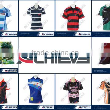 Custom blank short sleeve rugby shirts/rugby wear