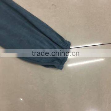 Women Long Sleeve Embroidery Slub Cotton T-shirt photo-4