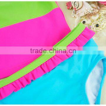 2017 Wholesale Butterfly Printed Summer Swimwear Short Sleeve European Kids Swimwear photo-4