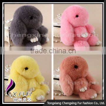 CX-R-10 Genuine Rabbit Fur/Rabbit Toy Fancy Promotion Custom Key Chain