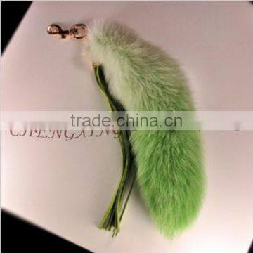 CX-R-50 Pink Keychain 2016 Fashion Genuine Fox Fur Pendant For Bag Cute Key Ring photo-4