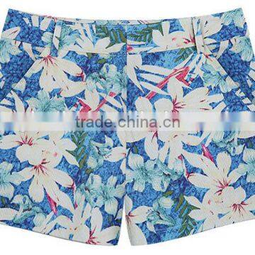 2017 Women Floral Pants High Waist Ladies Latest Flower Shorts photo-2